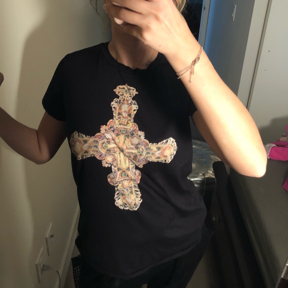 Black cross T-shirt